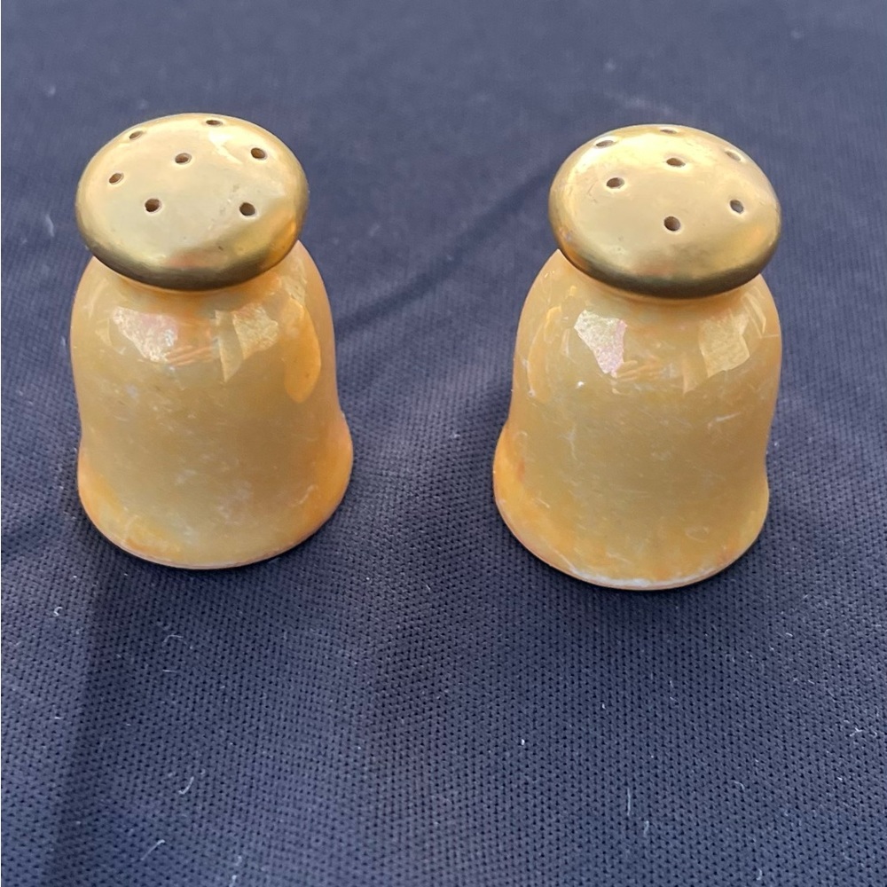 Vintage Gold Salt & Pepper Shakers